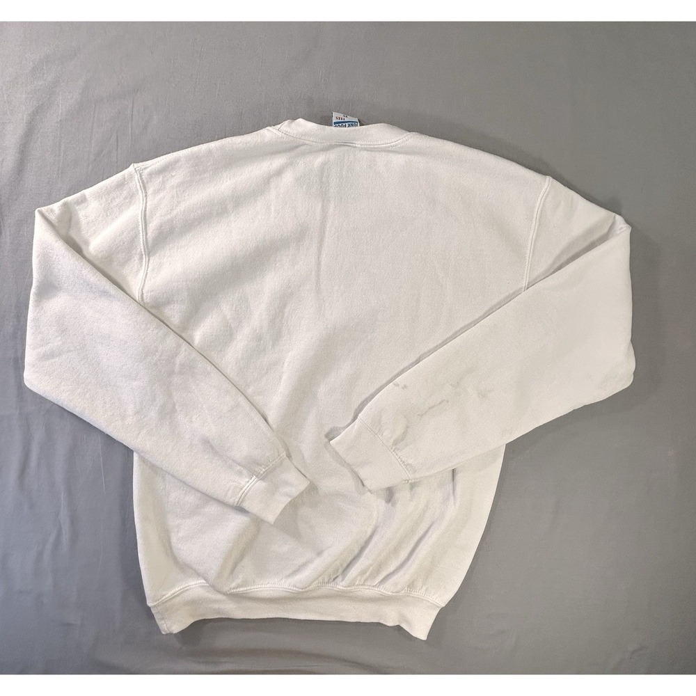 Junk Food Tees AC/DC Long Sleeve White Sweatshirt Womens XS Has Some Wear - Picture 7 of 9